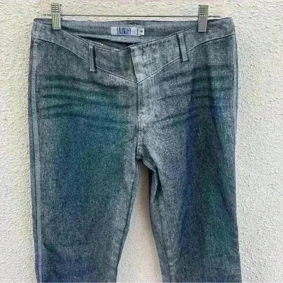 Laundry By Shelli Segal Sparkly Slit Ankle Jeans - Picture 4 of 8